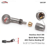 motorcycle stainless steel banjo fitting hydraulic an3 brake line hose pipe fitting